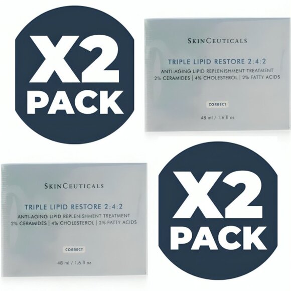 SkinCeuticals Triple Lipid Restore 2:4:2 Anti-Aging Moisturizer NIB Pack of 2